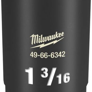 Milwaukee SHOCKWAVE Impact Duty Series 49-66-6342 Deep Impact Socket, 1-3/16 in Socket, 3/4 in Drive, Square Drive