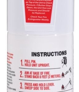 First Alert KITCHEN5 Fire Extinguisher, 1.4 lb, Sodium Bicarbonate, 5-B:C Class, Wall