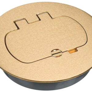 Steel City E97BRR Floor Box Cover, Rectangular, Brass