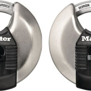 Master Lock Magnum Series M40XT Discus Padlock, Alike Key, Shrouded Shackle, 3/8 in Dia Shackle, Boron Carbide Shackle
