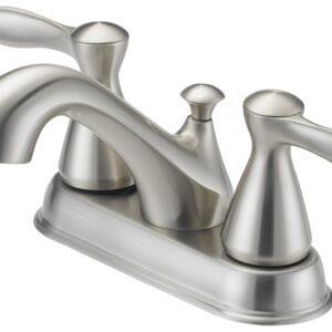Boston Harbor F51B0010NP Lavatory Faucet, 1.2 gpm, 2-Handle, 3-Faucet Hole, Metal/Plastic, Brushed Nickel