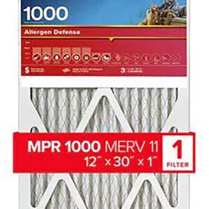 Filtrete AL42-4 Air Filter, 12 in L, 30 in W, 11 MERV, 1000 MPR, Polypropylene Frame