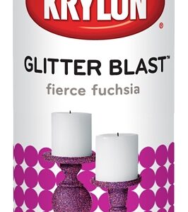 Krylon K03815A00 Craft Spray Paint, Glitter, Fierce Fuchsia, 5.75 oz, Can