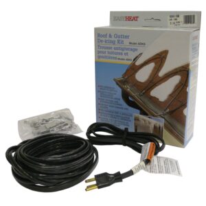 EasyHeat ADKS Series ADKS400 Roof and Gutter De-Icing Cable, 80 ft L, 120 V, 400 W