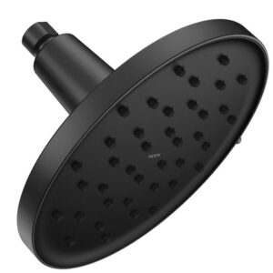 Moen Verso Series 220R2EPBL Shower Head, Round, 1.75 gpm, 1/2 in Connection, IPS, 8-Spray Function, Plastic, 9 in Dia