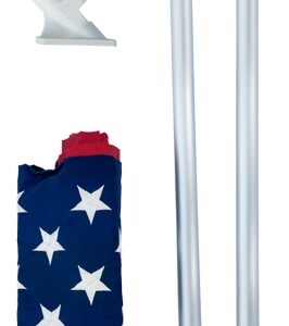 Valley Forge SSTINT-AM6 Flag Kit, Includes: (2) 6 ft Aluminum Pole with 2-Position HDPE Bracket