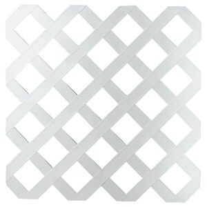 UFP 79897 Tradition Diamond Lattice, 8 ft L, 4 ft H, 2-3/4 in Mesh, Plastic, White