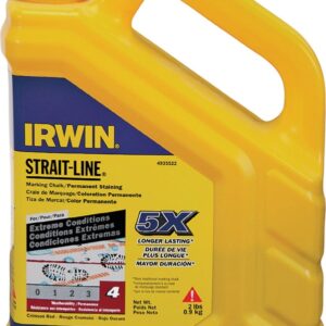 Irwin 4935522 Marking Chalk Refill, 2 lb, Crimson Red, Permanent