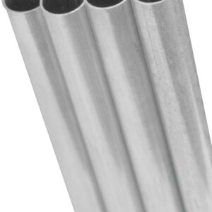 K & S 8103 Decorative Metal Tube, Round, 12 in L, 5/32 in Dia, 0.014 in Wall, Aluminum