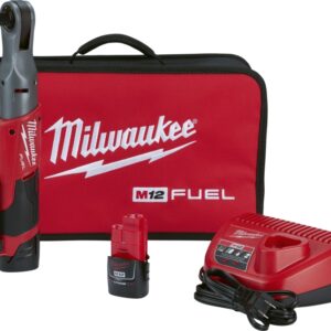 Milwaukee M12 FUEL 2558-22 Ratchet Kit, Battery Included, 12 V, 2 Ah, 1/2 in Drive, 175 rpm Speed