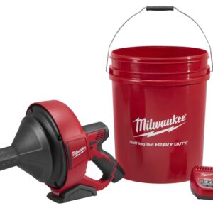 Milwaukee M12 Series 2571-21 Drain Snake Kit, Electric, 5/16 in Dia Cable, 25 ft L Cable