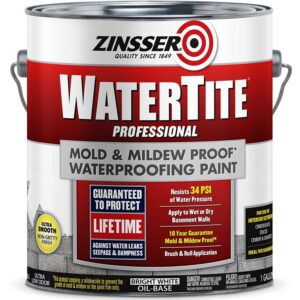 Zinsser WATERTITE 05001 Block Filler Paint, Oil, White, 1 gal, Can, 75/100 sq-ft/gal Coverage Area