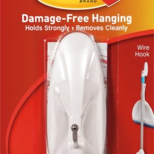 Command 17069 Wire Hook, 5 lb, 1-Hook, Metal/Plastic, White