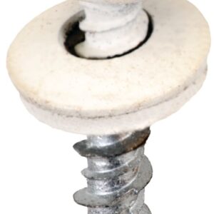 Acorn International SW-MW1W250 Screw, #9 Thread, High-Low, Twin Lead Thread, Hex Drive, Self-Tapping, White, 250/BAG