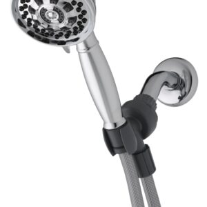 Waterpik XAT-643E Handheld Shower Head, 1.8 gpm, 6 Spray Settings, Chrome, 5 ft L Hose