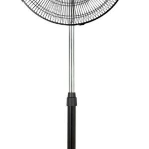 PowerZone CZHVP18EXP High-Velocity Pedestal Fan, 120 V, 0.83 A, 90 deg Sweep, 18 in Dia Blade, 3-Blade, Metal Blade