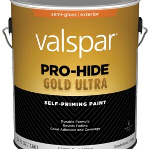 Valspar Pro-Hide Gold Ultra 6700 028.0067002.007 Latex Paint, Acrylic Base, Semi-Gloss Sheen, Pastel Base, 1 gal