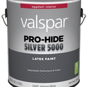Pro-Hide Silver 5000 7200 028.0072007.007 Interior Paint, Eggshell Sheen, Antique White, 1 gal, Metal Pail