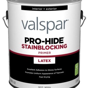 Valspar Pro-Hide 91113 028.0091113.007 Stainblocking Primer, White, 1 gal, Metal Pail