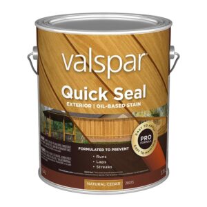 Valspar Quick Seal VL1028015-16 Exterior Stain, Semi-Transparent, Natural Cedar, Liquid, 1 gal