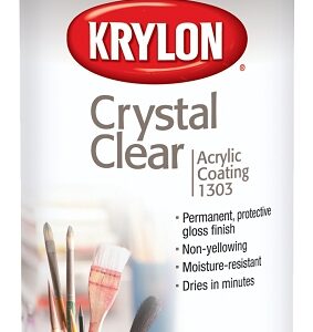 Krylon K01303007 Spray Paint, 11 oz Can, 15 to 18 sq-ft Coverage Area, Lacquer Base, Gloss, Crystal Clear