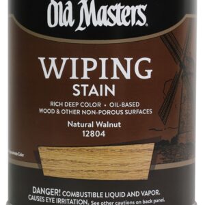 Old Masters 12804 Wiping Stain, Natural Walnut, Liquid, 1 qt, Can