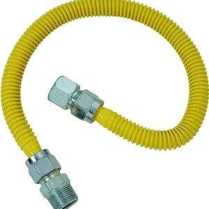 BrassCraft ProCoat Series CSSC21-30 Gas Connector, 3/4 x 3/4 in, Stainless Steel, 30 in L