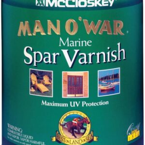 McCloskey Man O' War 080.0007505.005 Marine Spar Varnish, Satin, Clear, Liquid, 1 qt, Can