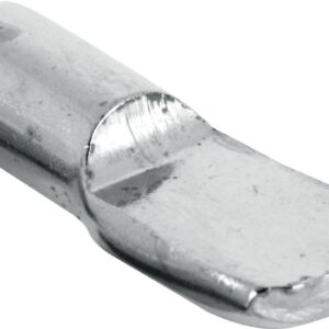 Prime-Line U10163 Shelf Support Peg, Utility Hook, Specifications: 1/4 in Dia x 3/8 in L Pin, Wall Mount, Nickel, 25 lb