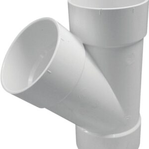 Canplas 414136BC Sewer Pipe Wye, 6 in, Hub, PVC, White, SCH 40 Schedule