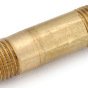 Anderson Metals 736113-0424 Pipe Nipple, 1/4 in, NPT, Brass, 1-1/2 in L