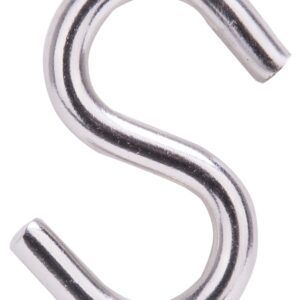 ProSource LR379 S-Hook, 289 lb Working Load, 19/64 in Dia Wire, Stainless Steel, Stainless Steel
