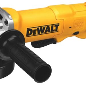 DEWALT DWE402 Series Small Angle Grinder, Includes: (1) 2-Position Side Handle, (1) 4-1/2 in One-Touch (T27) Guard