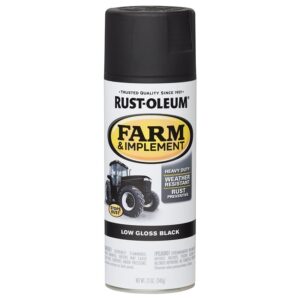 Rust-Oleum 280130 Farm Equipment Spray , Gloss, Low Gloss Black, 12 oz, Can