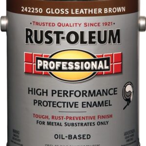 RUST-OLEUM PROFESSIONAL 242250 Protective Enamel, Gloss, Leather Brown, 1 gal Can