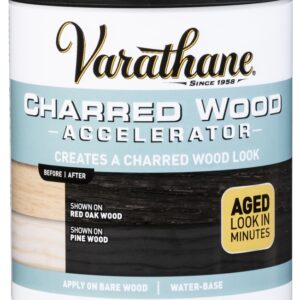 Varathane 347105 Charred Accelerator, Charred, Black, Liquid, 1 qt