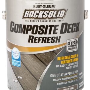 Rust-Oleum 350007 Deck Refresh Toner, Flat/Matte, Gray, Liquid, 1 gal
