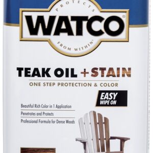 WATCO 348747 Oil and Stain, Warm Glow, Jacobean, Liquid, 1 qt Can