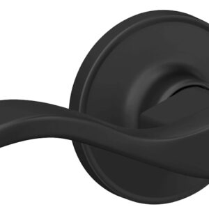 Schlage J Series J54 SEV 622 Entry Lever, Mechanical Lock, Matte Black, Metal, Residential, 3 Grade, 7/8 in Housing Dia