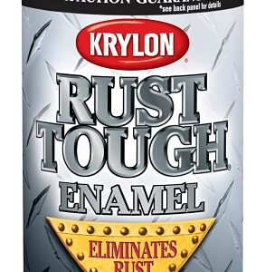 Krylon Rust Tough K09206007 Rust Preventative Spray Paint, Gloss, Battleship Gray, 12 oz, Can