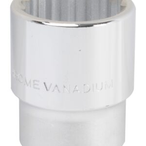 Vulcan MT-SM6035 Drive Socket, 35 mm Socket, 3/4 in Drive, 12-Point, Chrome Vanadium Steel, Chrome
