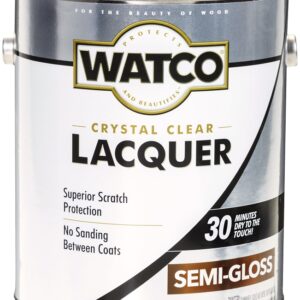WATCO 63131 Lacquer, Semi-Gloss, Liquid, Clear, 1 gal, Can