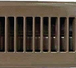 ProSource FR01-2X10B Floor Register, 3-7/8 in L, 9-5/8 in W, Metal, Brown