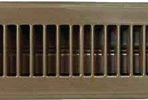 ProSource FR01-2X14B Floor Register, 4 in L, 13-3/8 in W, Steel, Brown