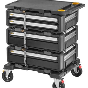 DEWALT DXL TOUGHSYSTEM 2.0 Series DWST60510 5-in-1 Modular Workstation, 32 gal, 25.8 in OAW, 39 in OAH, 34 in OAD, Black