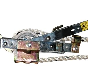 Maasdam A-20 Rope Puller, 20 ft Lift, 0.75 ton Lifting, 1500 lb Pull Force, 8 in Mini Between Hooks, 20 ft L Rope/Cable