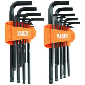 Klein Tools BLS22 Hex Key Set, 22-Piece, CR-V Steel, Black Phosphate, Black