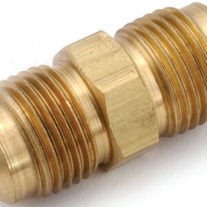 Anderson Metals 754042-05 Tube Union, 5/16 in, Flare, Brass
