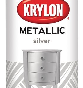 Krylon K01406 Metallic Spray Paint, Metallic, Silver, 11 oz, Can