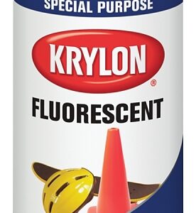 Krylon K03101007 Fluorescent Spray Paint, Gloss, Orange/Red, 11 oz, Can